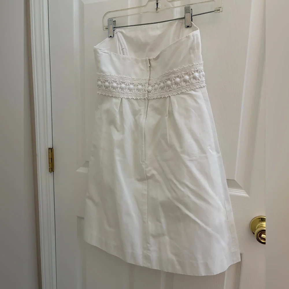 LILLY PULITZER Fit & Flare Dress Sz 2 White - Picture 3 of 9